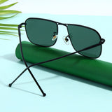 The Godfather Black Green Square Sunglasses