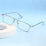 Rebel Silver Transparent Rectangle Sunglasses