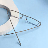 Rebel Silver Transparent Rectangle Sunglasses