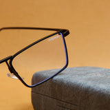 Rebel Black Clear Rectangle Sunglasses