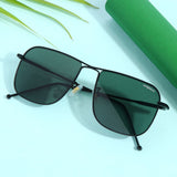 The Godfather Black Green Square Sunglasses