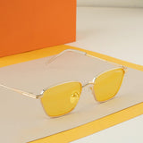 Andreas Yellow Gold Edition Trapezoid Sunglasses