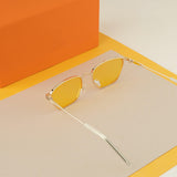 Andreas Yellow Gold Edition Trapezoid Sunglasses