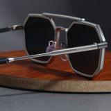 Commando Silver Black Edition Octagon Sunglasses