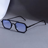 Commando V1 Rectangle Black Blue Gradient Sunglasses
