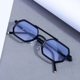 Commando V1 Rectangle Black Blue Gradient Sunglasses