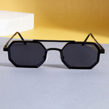 Commando V1 Rectangle Full Black Sunglasses