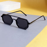 Commando V1 Rectangle Full Black Sunglasses