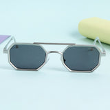 Commando V1 Rectangle Silver Black Sunglasses