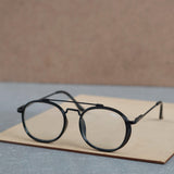 Black Transparent SG4612 Metal Frame Round Sunglasses