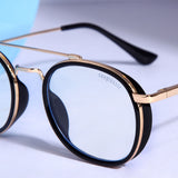 Gold Clear Anti Blue Light SG4612 Round Sunglasses