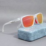 Hawk Clear Orange Mercury Polarized Rectangle TR90 Sunglasses
