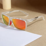 Hawk Clear Orange Mercury Polarized Rectangle TR90 Sunglasses