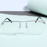 Heldish. Silver Clear Square Sunglasses