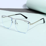 Heldish. Silver Clear Square Sunglasses