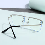 Heldish. Silver Clear Square Sunglasses