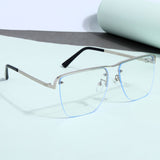 Heldish. Silver Clear Square Sunglasses