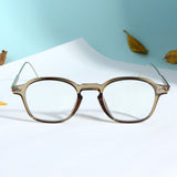 Hybrid Almond Anti Blue Light Round Sunglasses