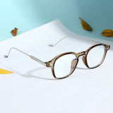 Hybrid Almond Anti Blue Light Round Sunglasses