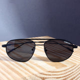 Opal. Black Pilot Sunglasses