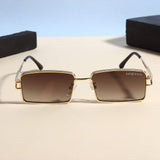 Walker Gold Brown Rectangle Sunglasses