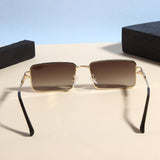 Walker Gold Brown Rectangle Sunglasses
