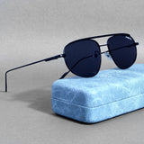 Opal. Black Pilot Sunglasses