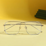 The Godfather Silver Clear Square Sunglasses