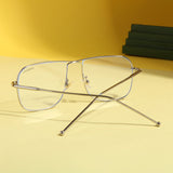 The Godfather Silver Clear Square Sunglasses