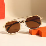 Commando Gold Brown Edition Octagon Sunglasses