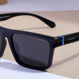 Jackson Full Black Polarized Rectangle TR90 Sunglasses
