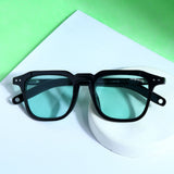 Kingsman Black Green Square Sunglasses