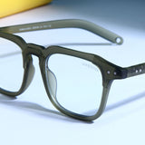 Kingsman Green Clear Square Sunglasses