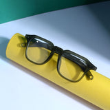 Kingsman Green Clear Square Sunglasses