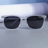 Marlton. Clear Black Polarized TR90 Square Sunglasses