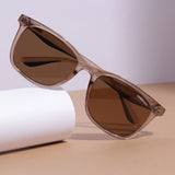 Marlton. Brown Polarized TR90 Square Sunglasses