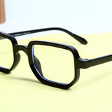 Ocean Black Clear Anti-Blue Light Rectangle Sunglasses