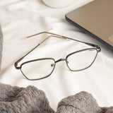 Andreas Black Transparent Edition Trapezoid Sunglasses