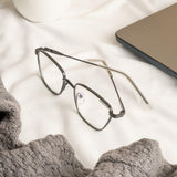 Andreas Black Transparent Edition Trapezoid Sunglasses