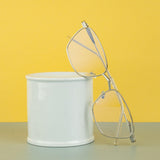 Andreas Silver Transparent Edition Trapezoid Sunglasses