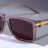 Twister Brown Polarized Rectangle TR90 Sunglasses