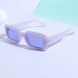 Victoria. Purple Polarized Rectangle Sunglasses