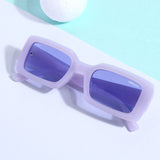 Victoria. Purple Polarized Rectangle Sunglasses