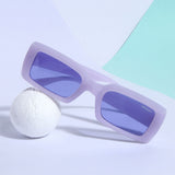 Victoria. Purple Polarized Rectangle Sunglasses