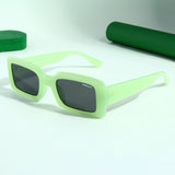 Victoria. Green Black Polarized Rectangle Sunglasses