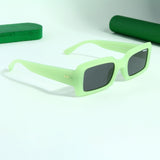 Victoria. Green Black Polarized Rectangle Sunglasses