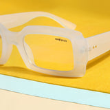 Victoria. Jelly Clear Anti-Blue Light Rectangle Sunglasses