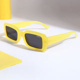 Victoria. Yellow Black Polarized Rectangle Sunglasses