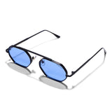 Hexa Black Blue Hexagon Sunglasses