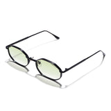 Opulent Black Green Gradient Hexagon Sunglasses